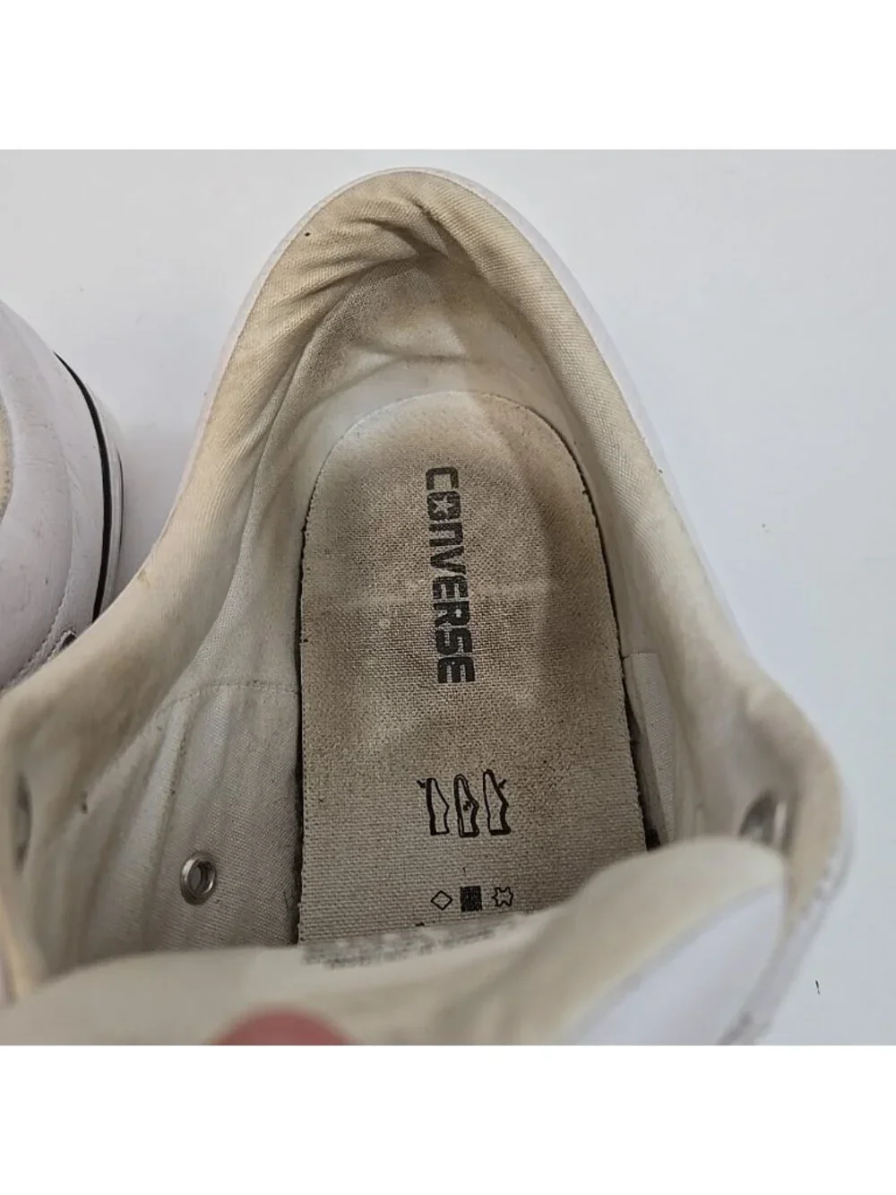 Converse All-Star Unisex White Ox Leather Low-Top Sneakers Size M 12 W 14 - Picture 12 of 16